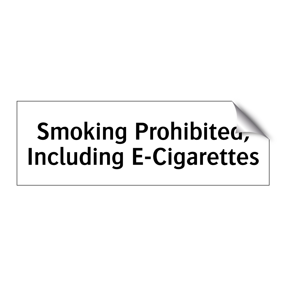 Smoking Prohibited, Including E-Cigarettes