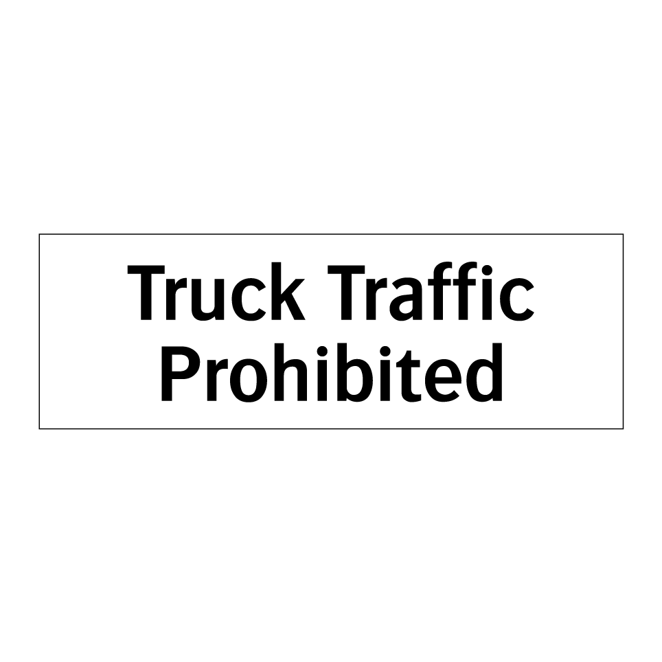 Truck Traffic Prohibited