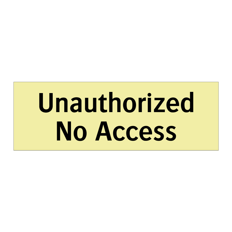 Unauthorized No Access