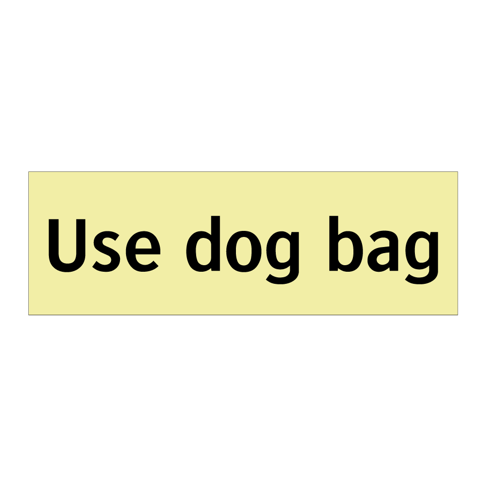 Use dog bag