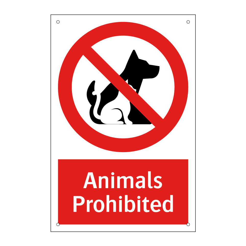 Animals Prohibited