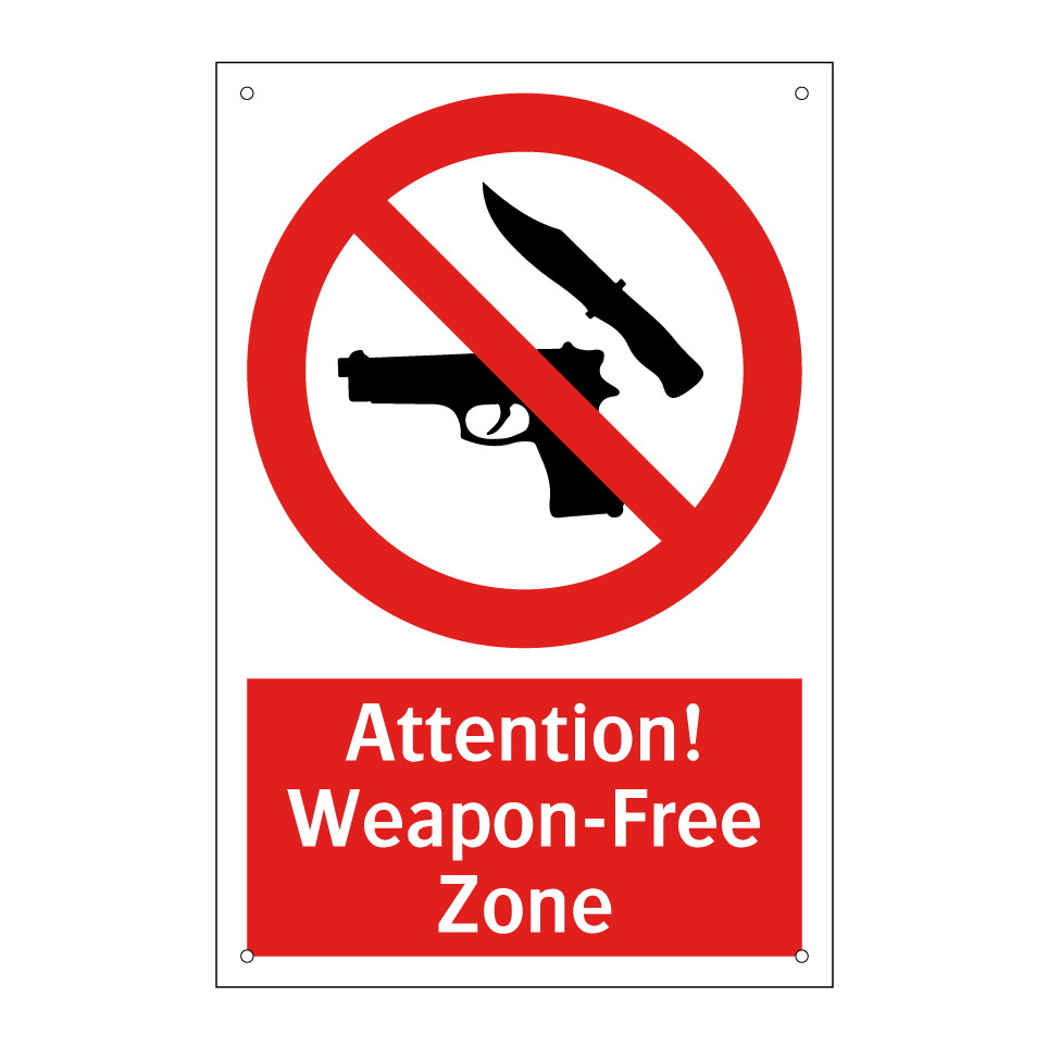 Attention! Weapon-Free Zone