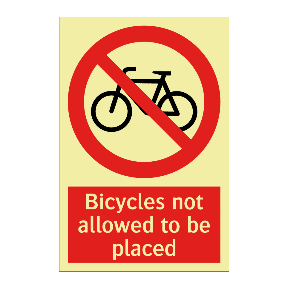 Bicycles not allowed to be placed