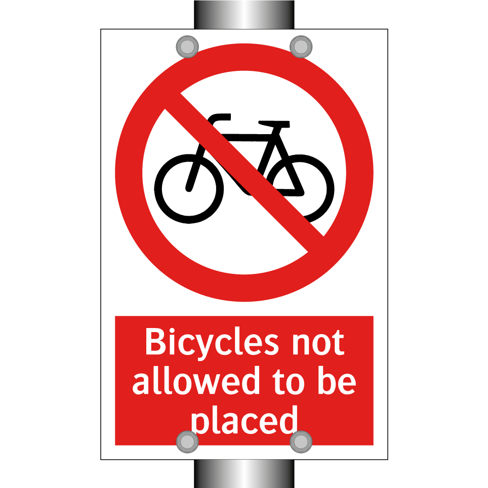 Bicycles not allowed to be placed