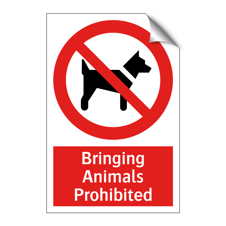 Bringing Animals Prohibited