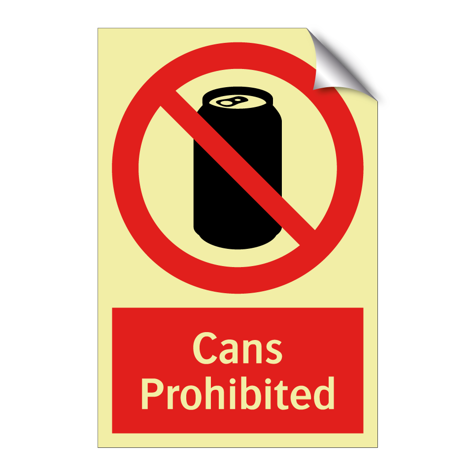 Cans Prohibited