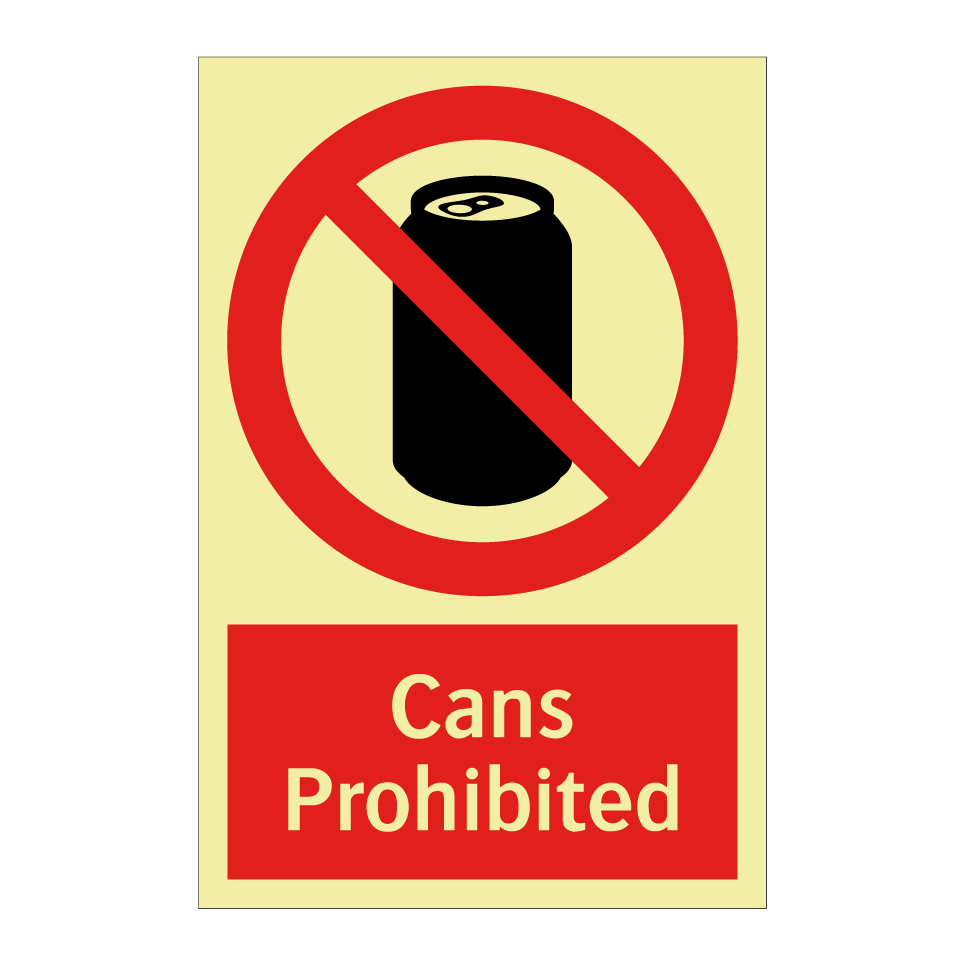 Cans Prohibited