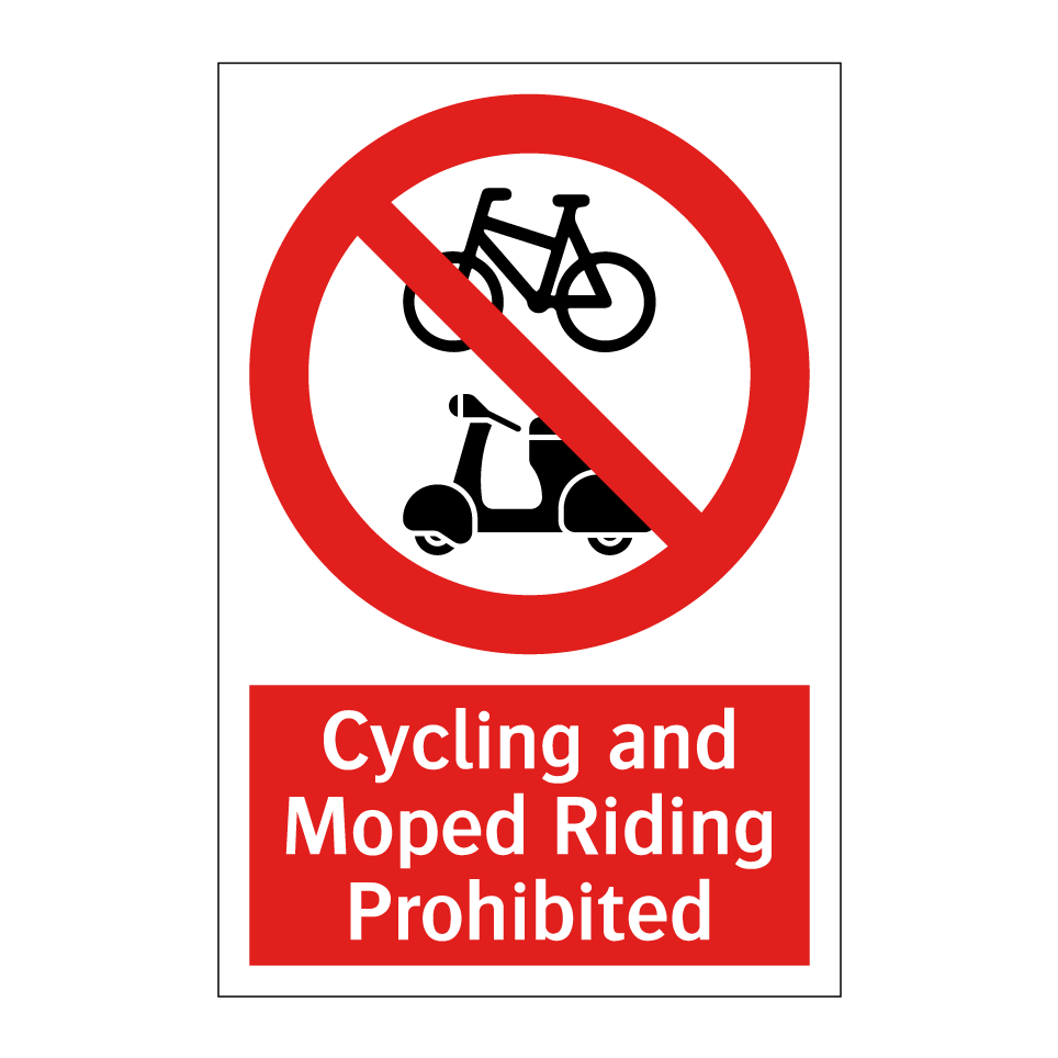 Cycling and Moped Riding Prohibited