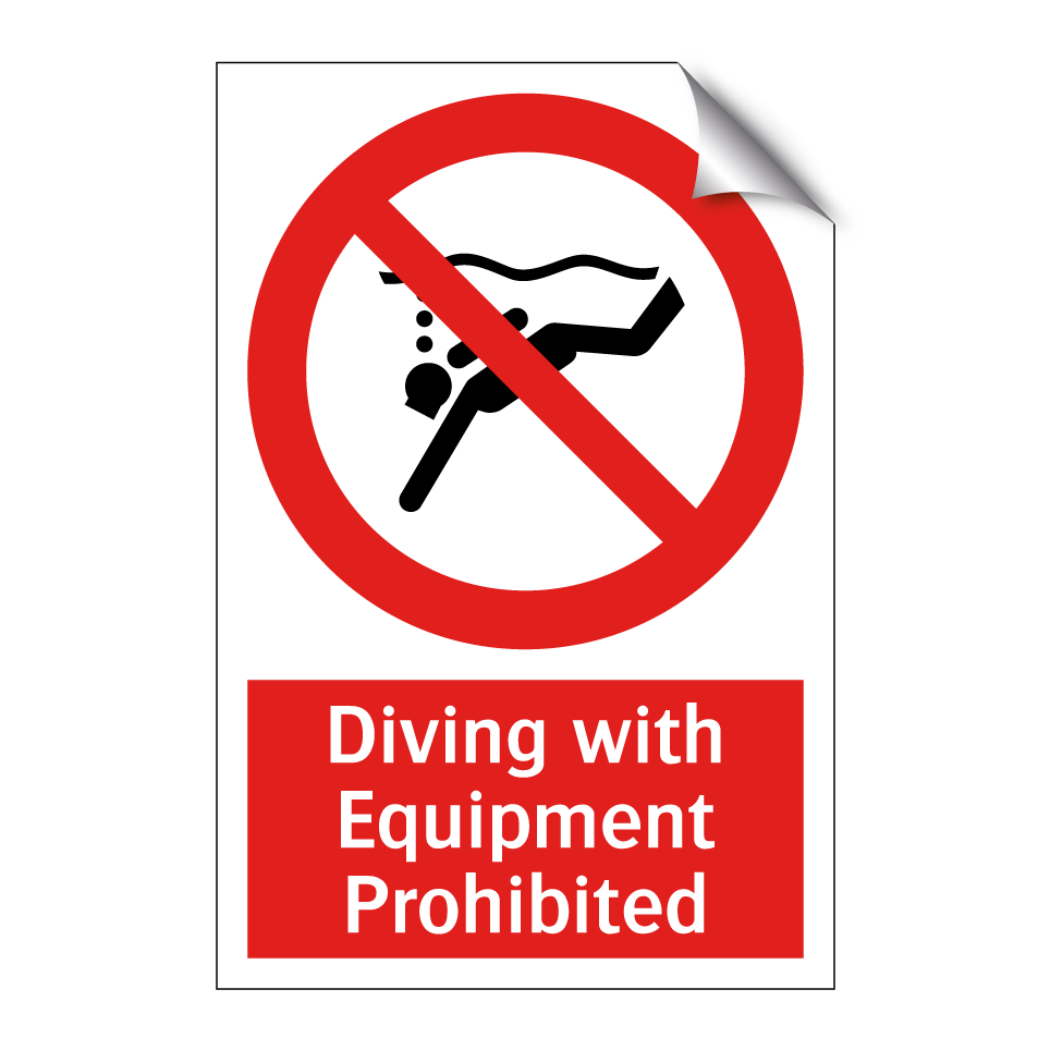 Diving with Equipment Prohibited