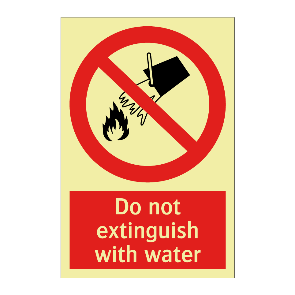 Do not extinguish with water