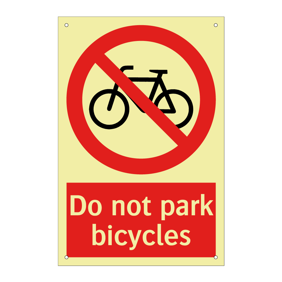 Do not park bicycles