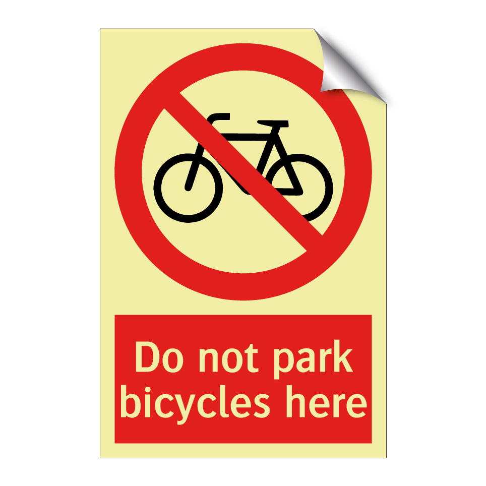 Do not park bicycles here