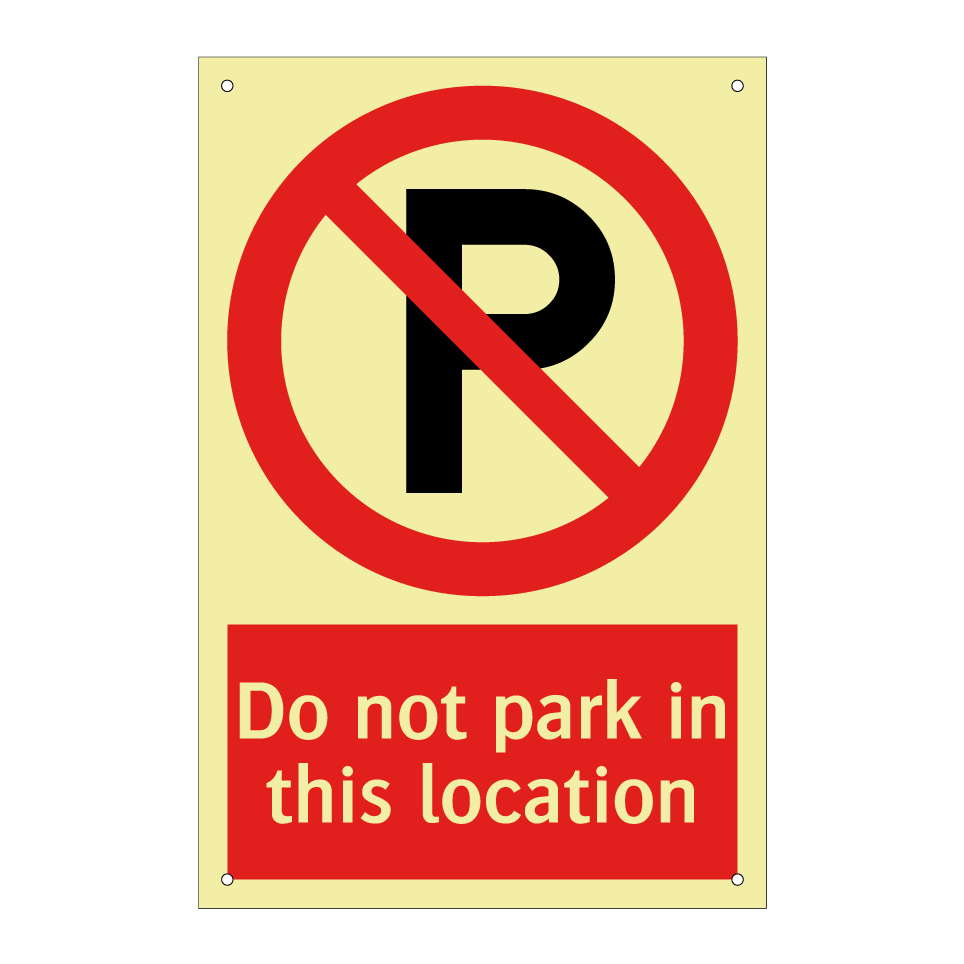 Do not park in this location