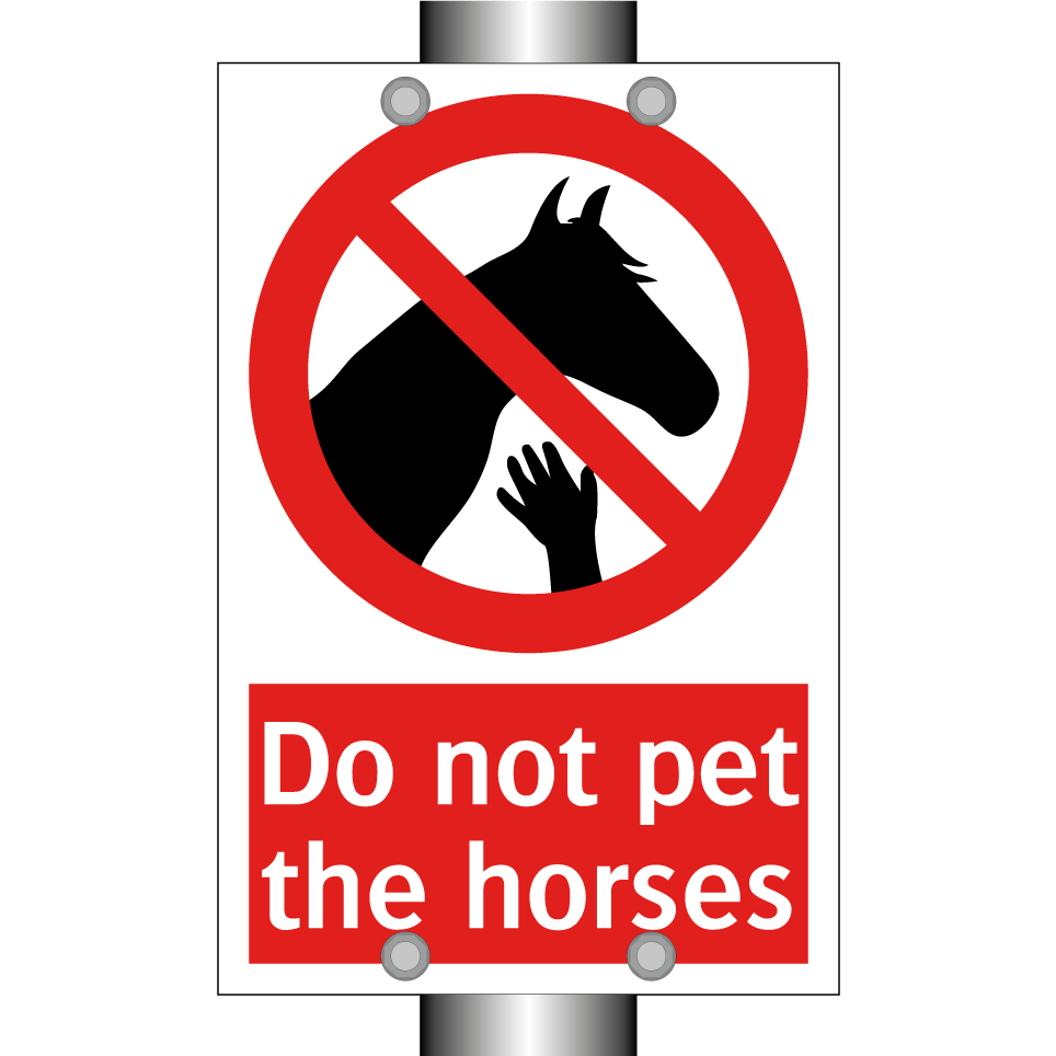 Do not pet the horses