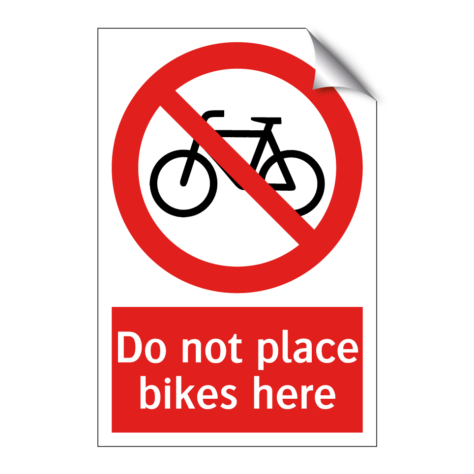 Do not place bikes here