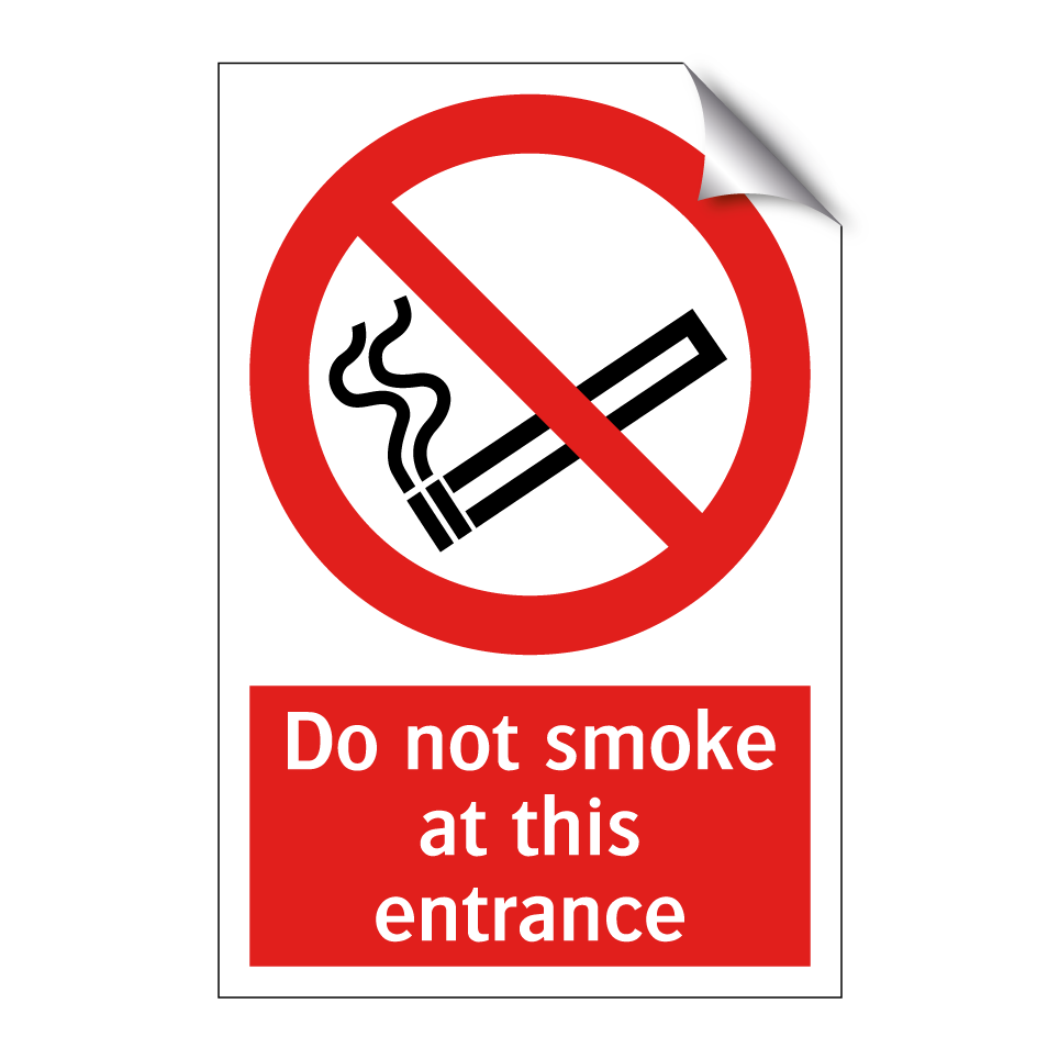 Do not smoke at this entrance
