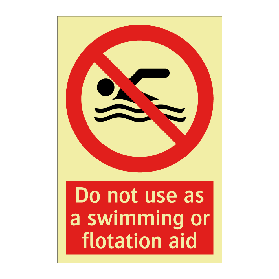Do not use as a swimming or flotation aid