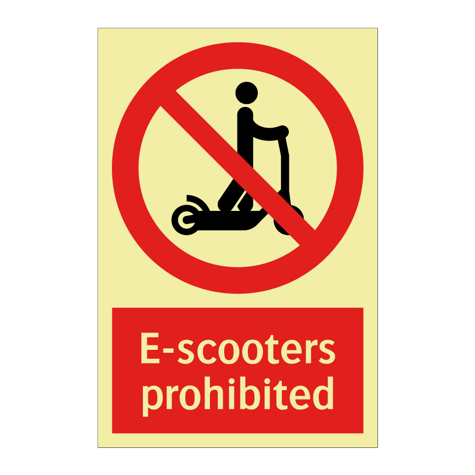 E-scooters prohibited
