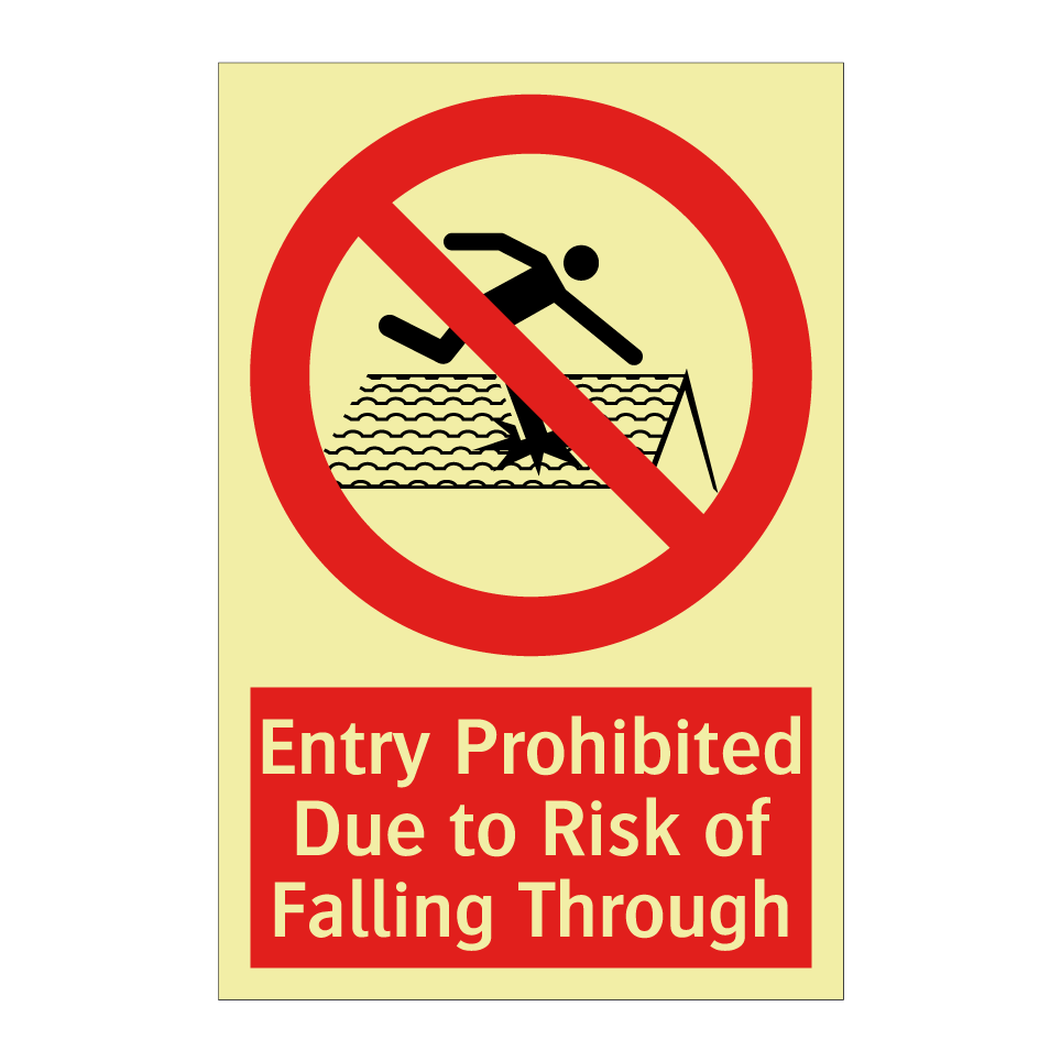 Entry Prohibited Due to Risk of Falling Through