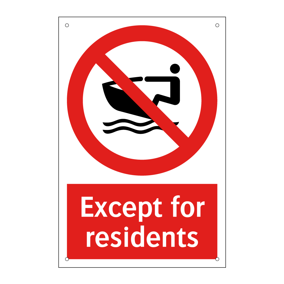 Except for residents