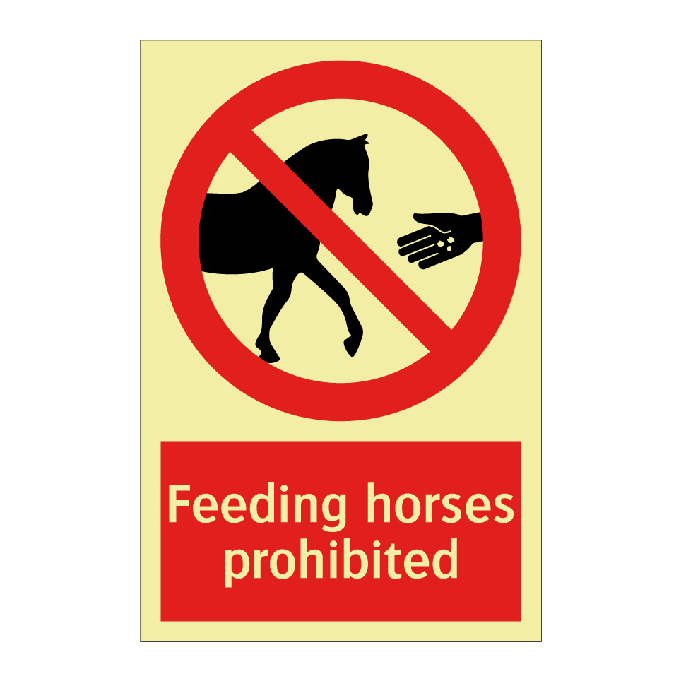 Feeding horses prohibited