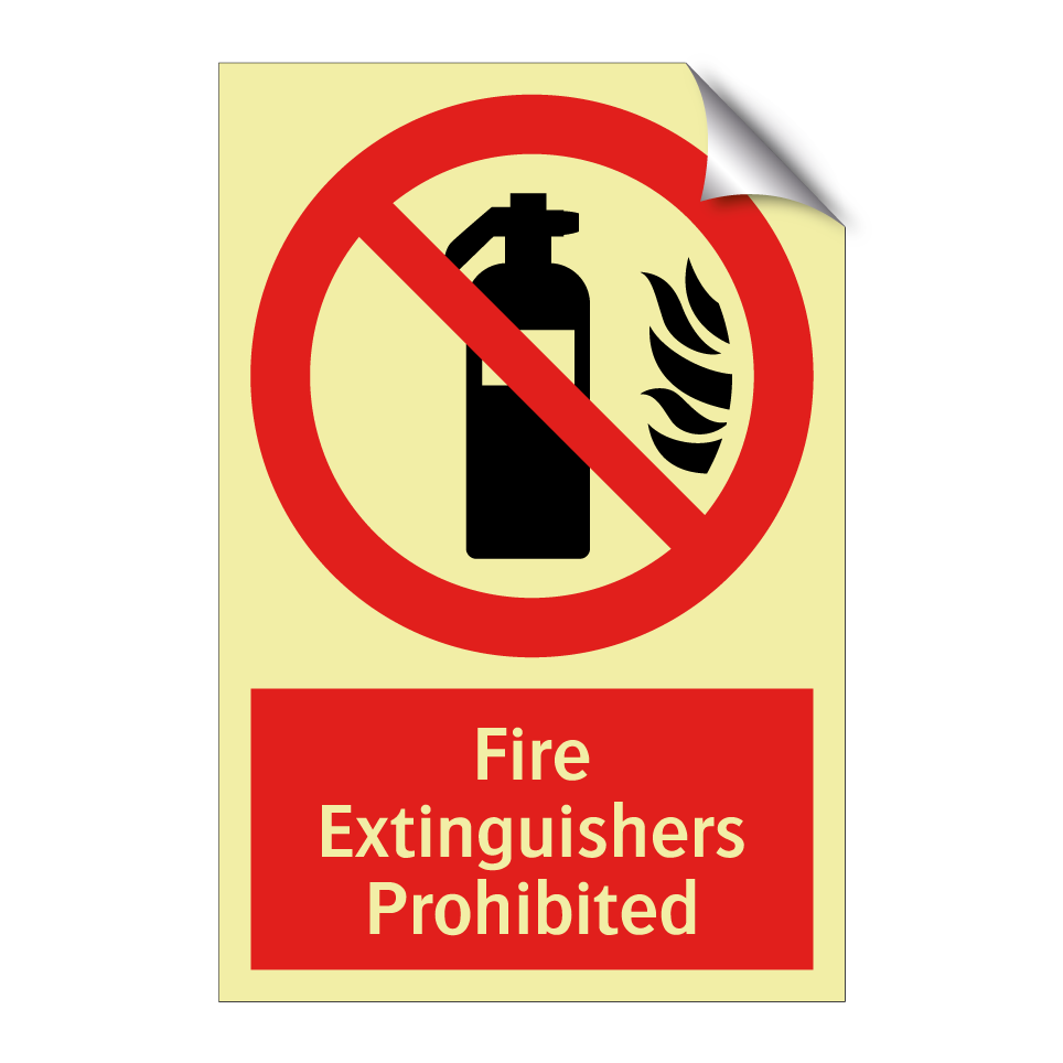 Fire Extinguishers Prohibited
