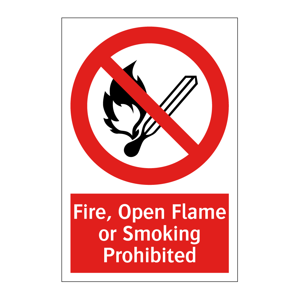 Fire, Open Flame or Smoking Prohibited