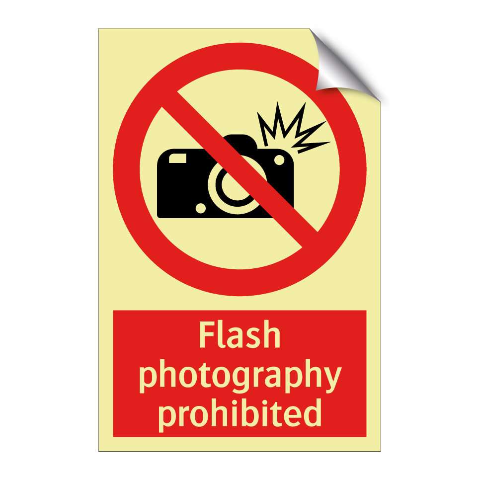 Flash photography prohibited
