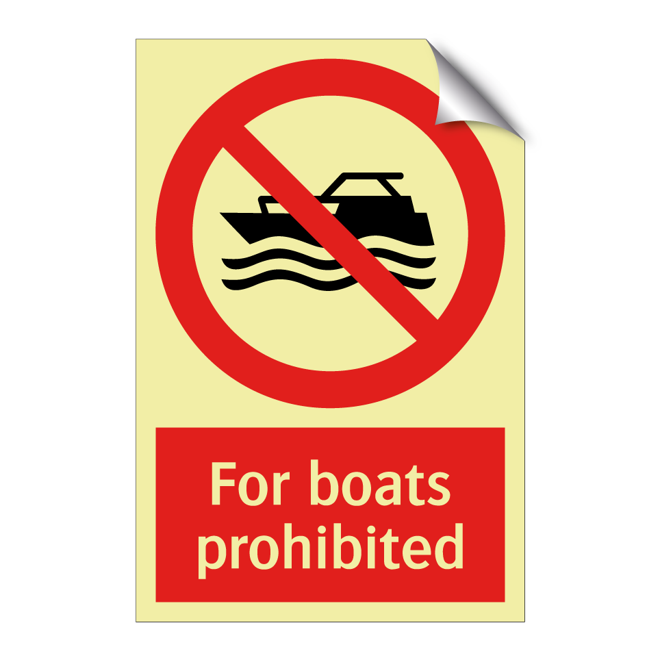For boats prohibited