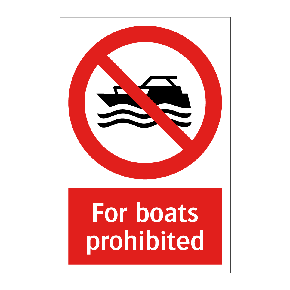 For boats prohibited