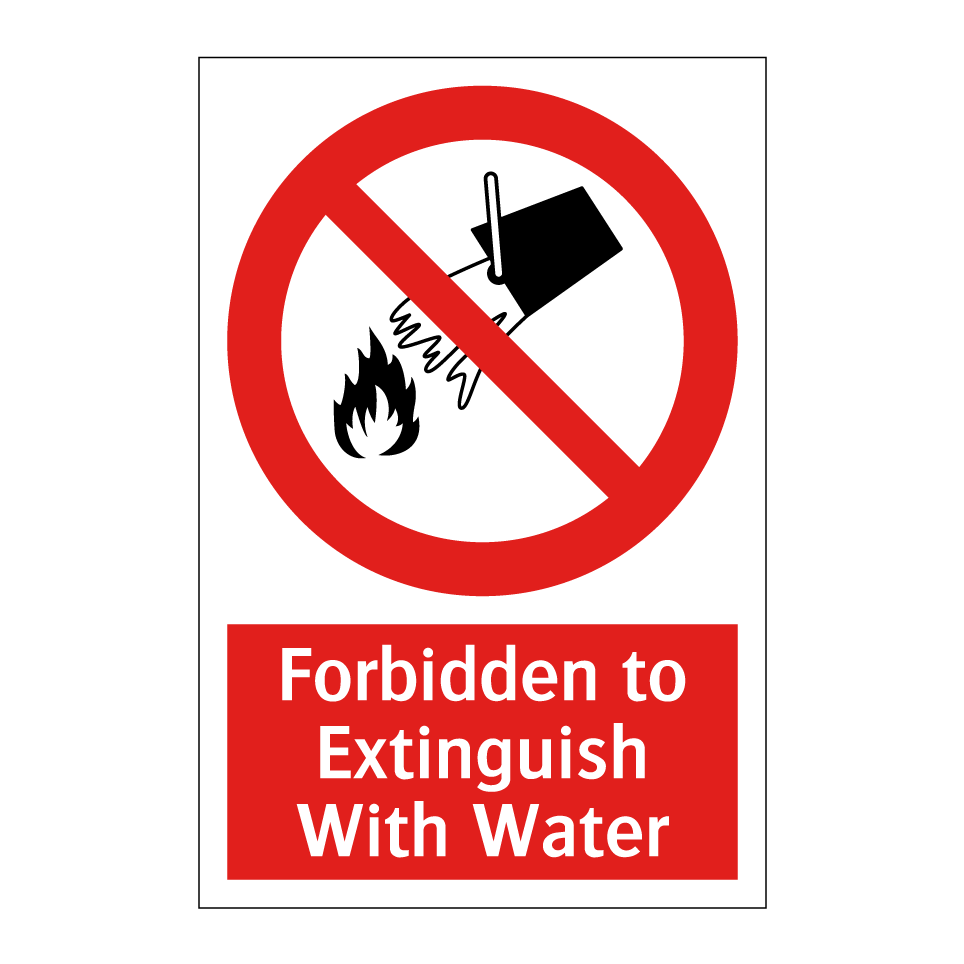 Forbidden to Extinguish With Water