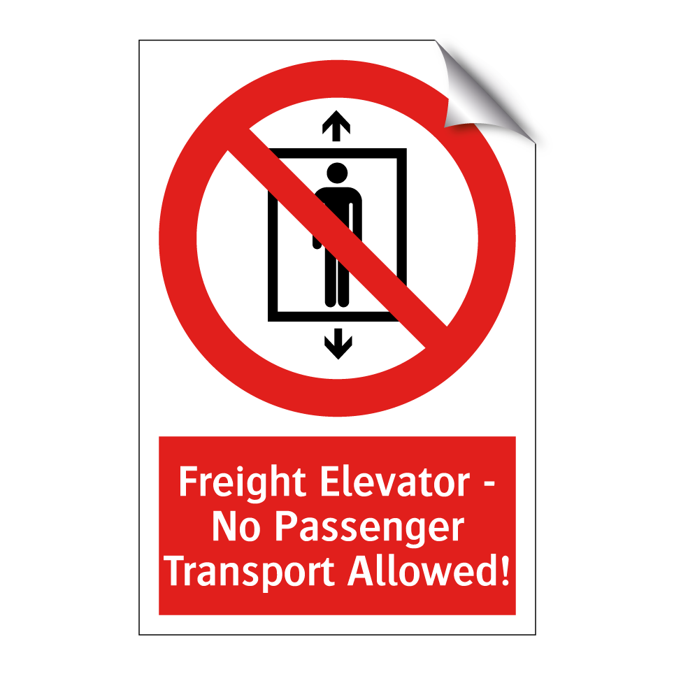 Freight Elevator - No Passenger Transport Allowed!