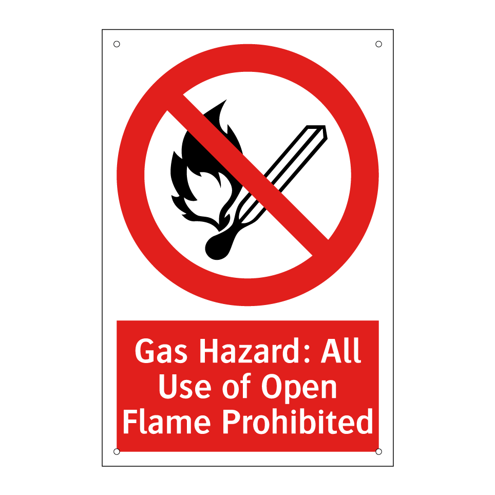 Gas Hazard: All Use of Open Flame Prohibited