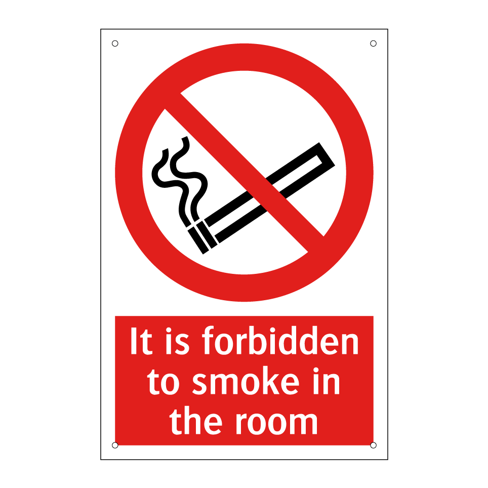 It is forbidden to smoke in the room