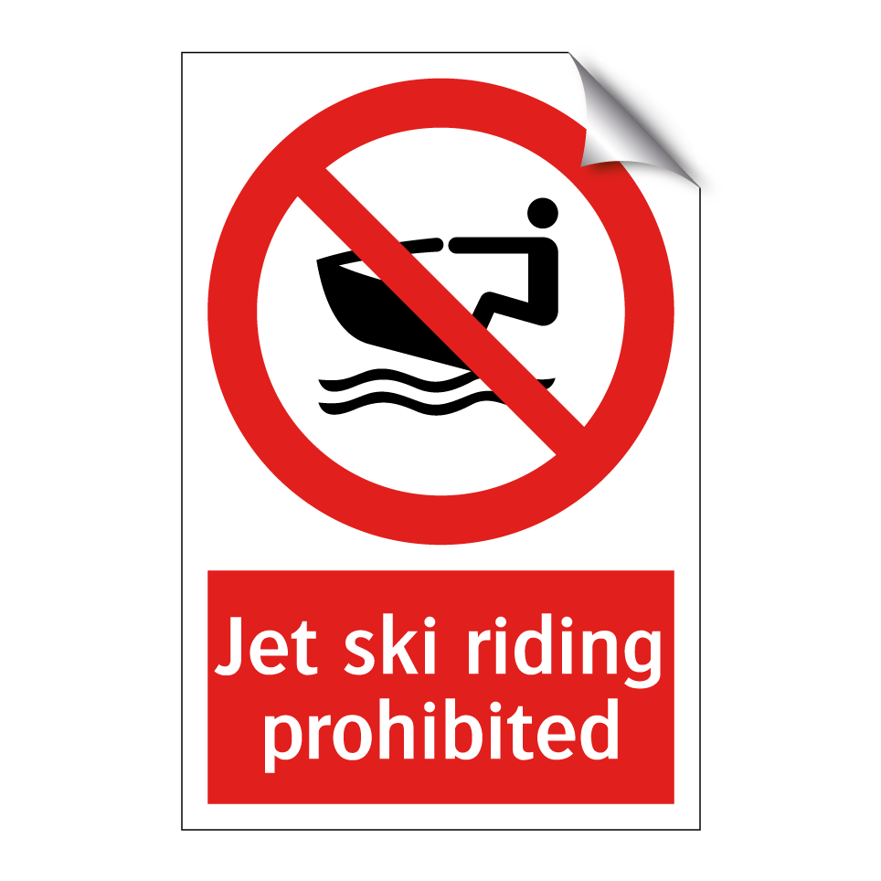 Jet ski riding prohibited