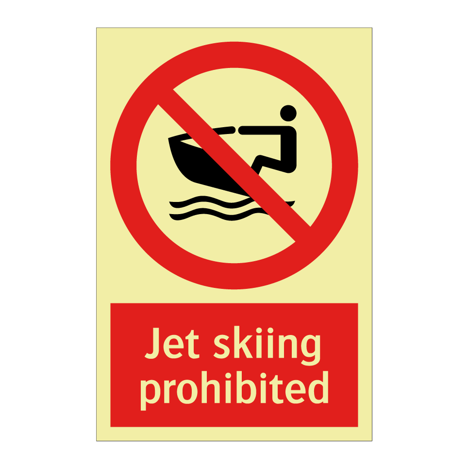 Jet skiing prohibited