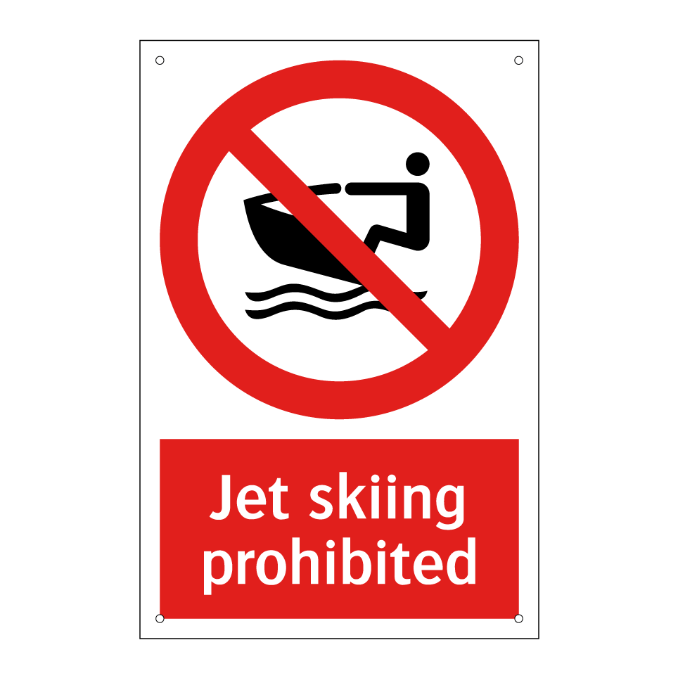 Jet skiing prohibited
