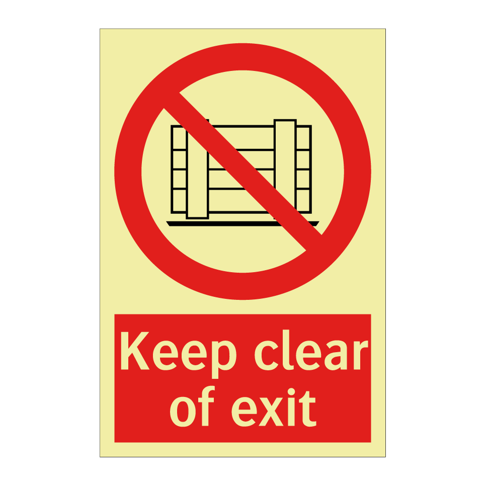 Keep clear of exit