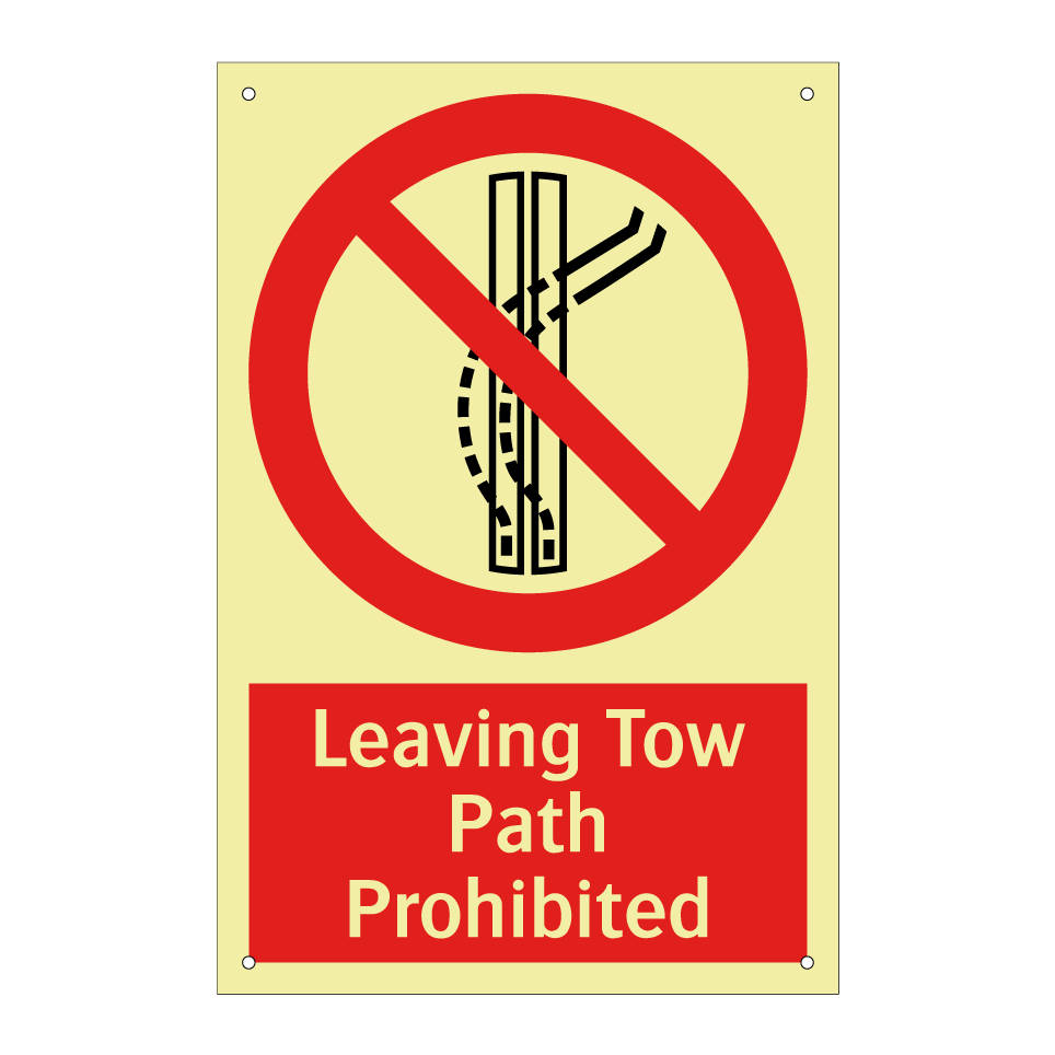 Leaving Tow Path Prohibited