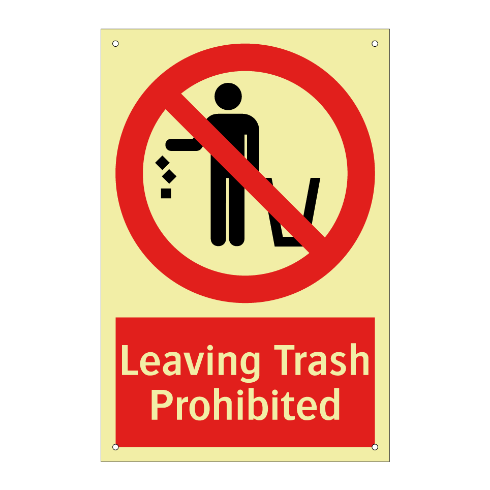 Leaving Trash Prohibited