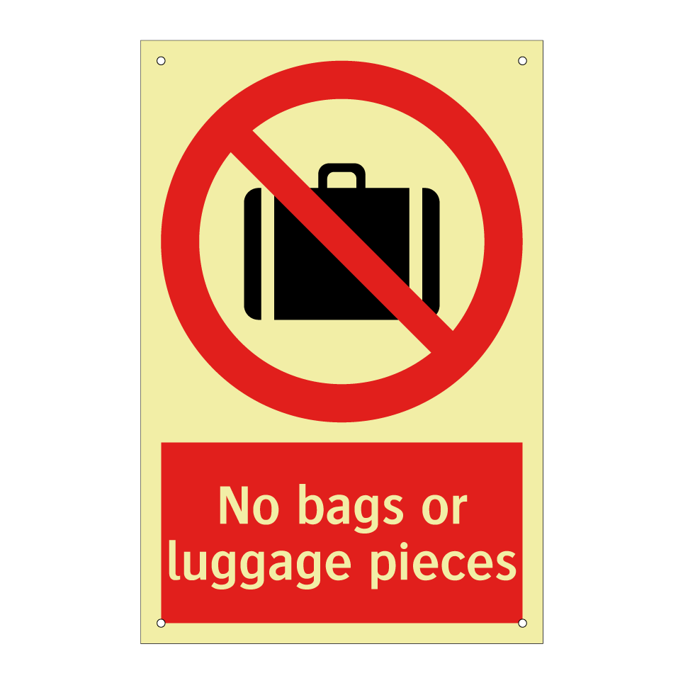 No bags or luggage pieces