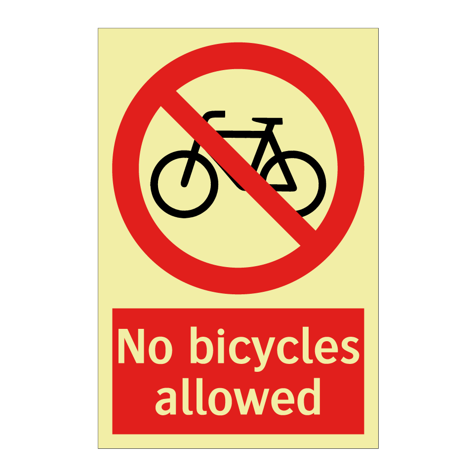 No bicycles allowed