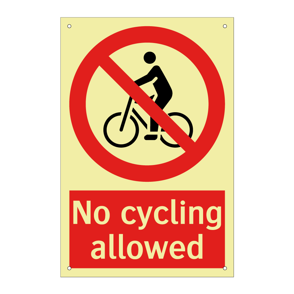 No cycling allowed