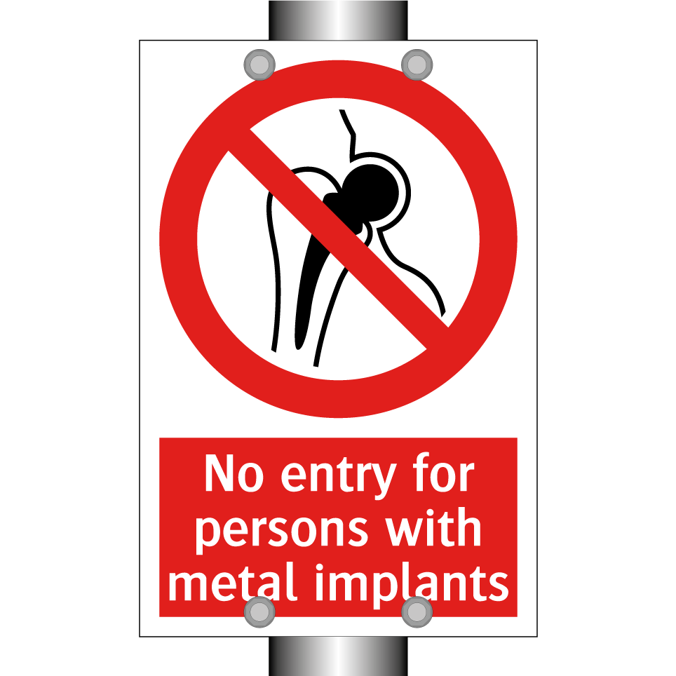 No entry for persons with metal implants