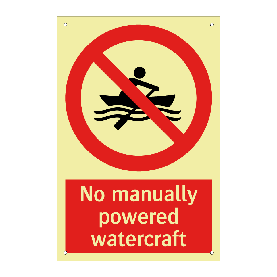 No manually powered watercraft