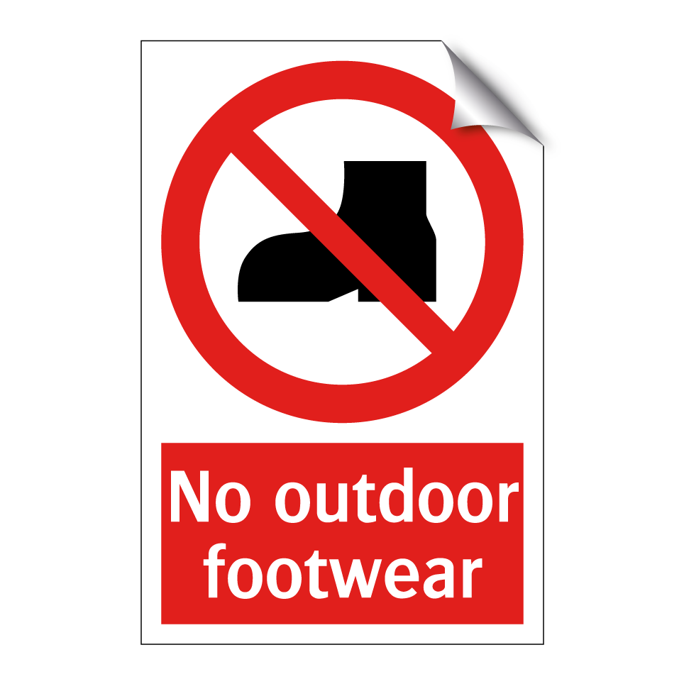 No outdoor footwear