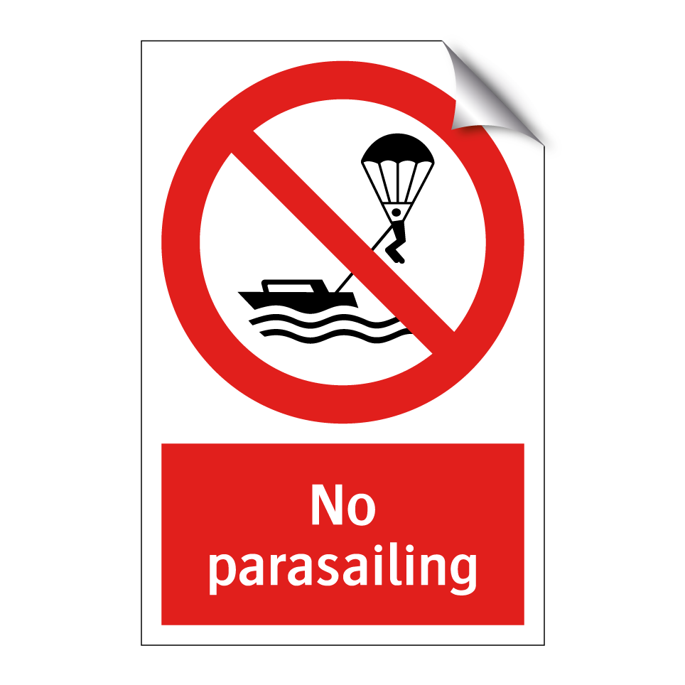 No parasailing