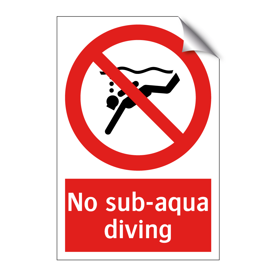 No sub-aqua diving