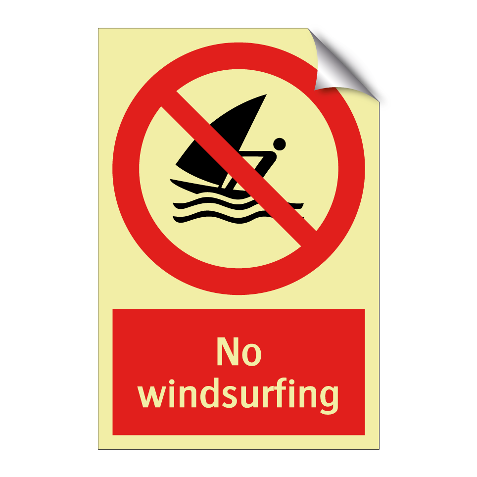 No windsurfing