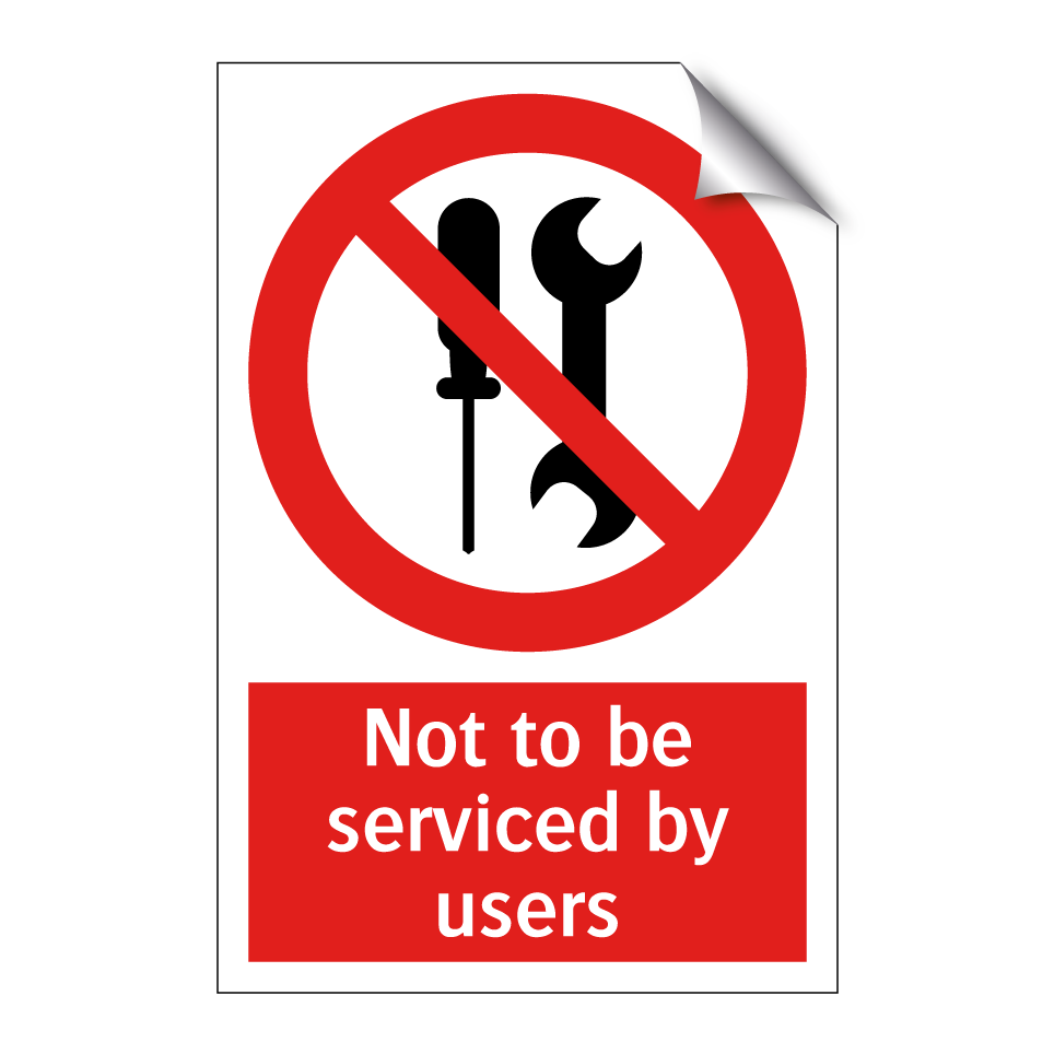 Not to be serviced by users